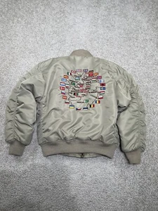 Task Force MA-1 Bomber Jacket Operation Afghanistan U.S Armed Forces Youth Large - Picture 1 of 13