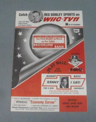 Pittsburgh Pirates, 1966 Regular Season Program, Houston Astros, Clean - Image 1 of 4