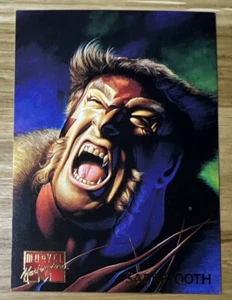 Spider-Man 1994 Fleer Marvel Masterpieces Trading Card #86 SABRETOOTH - Picture 1 of 2