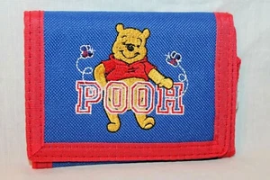 NEW WITH TAG WINNIE THE POOH KIDS TRIFOLD COIN WALLET RED/BLUE - Picture 1 of 3
