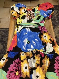 Christopher John Rogers For Target Floral Puff Sleeve High-Low Dress Small - Picture 1 of 6
