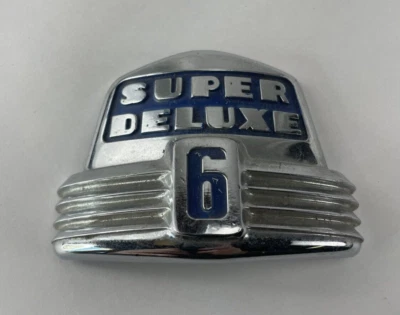 1947 1948 年福特超级豪华 6 抽油烟机徽章装饰蓝色 — 第 1/4 张图片