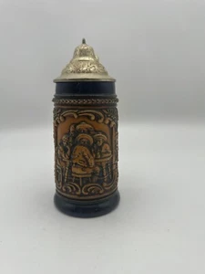 "Pietra birra vintage Germania con coperchio ceramica ~ Infroher rotondo 7,5"" - Foto 1 di 9