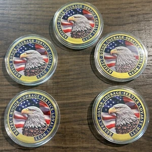 5 Stück American Weißkopfseeadler Veteranen Challenge Münze GV - Bild 1 von 2