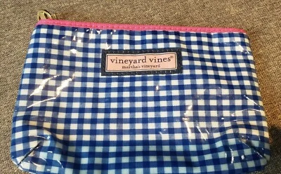 NWOT Vineyard Vines checkered wristlet blue white and pink - Image 1 of 4