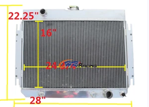 For 1963-1968 Chevy Impala Bel Air L6 V8 /1964-1967 EI Camino Aluminum Radiator - Bild 1 von 6