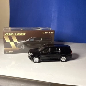 Masdi 1:64 Black Chevrolet Suburban CVL1000. Secret Service Police (US Seller) - Picture 1 of 9