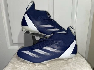 adidas Mens Size 13 ADIZERO IMPACT+ FOOTBALL CLEATS Navy Blue/White IH7458 NEW - Picture 1 of 5