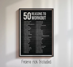 Gym Motivation Reasons To Work Out - High Quality Glossy Poster - Picture 1 of 4