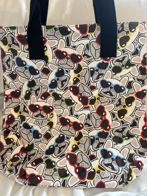 Ladies Dog Bag French Bulldog Sunglasses Shopper Tote Shoulder Crufts Puppies  - Image 1 of 4