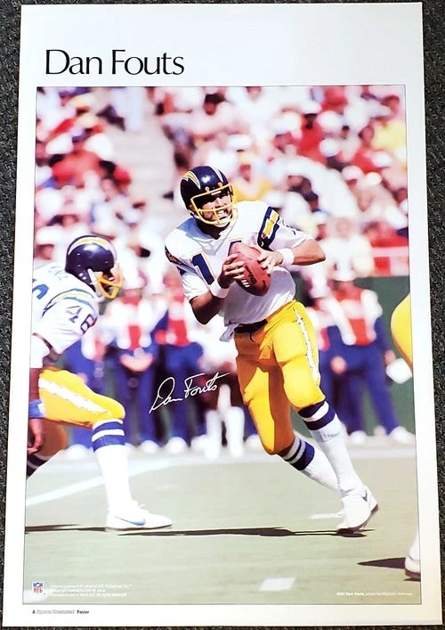 San Diego Chargers Dan Fouts Metal Sign 12x8in NFL Football - Image 1 of 1