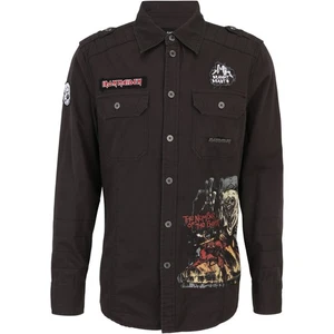 Brandit Irm Luis Shirt Men's Shirt Iron Maiden Cotton Print Logo Long Sleeve New - Picture 1 of 14
