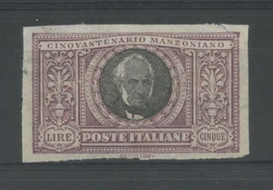 REGNO 1923 MANZONI L.5 N.D. 2 ** CERT. - Picture 1 of 1