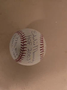 Eddie Murray Autograph Inscriptions Hof 2003 Other Stats Jsa Certificate - Picture 1 of 18