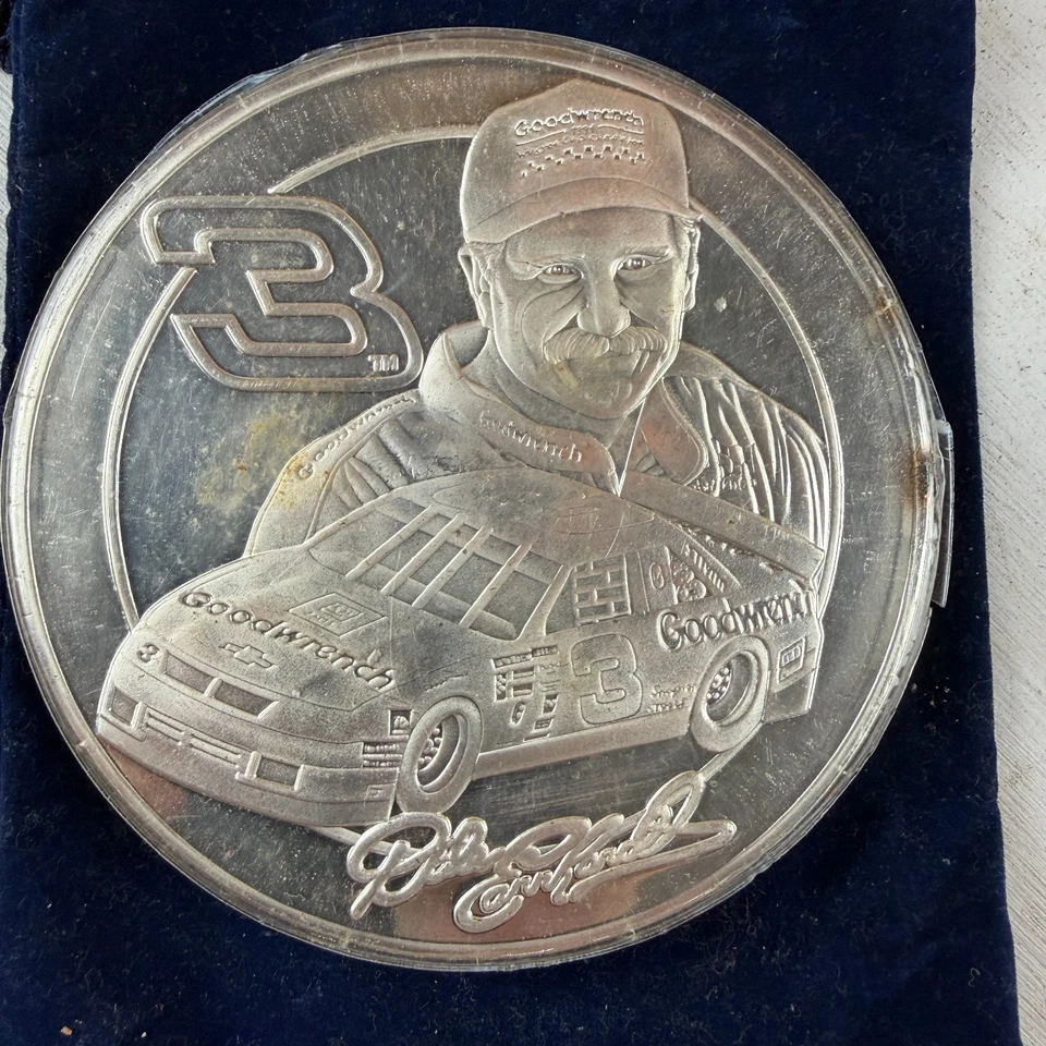 Moneda de Plata NASCAR Serie Coleccionistas Dale Earnhardt Prueba Una Libra Foto 1 de 4