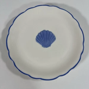 Primark Home Muschelteller Costal Seaside Muschelschale Jakobsmuschelrand weiß blau - Bild 1 von 3