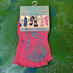 NUEVO CON ETIQUETAS Calcetines de Fitness Barre Sox Talla M/L Media Puntera Agarre Suela NUEVO Yoga Cross Top Rosa - Imagen 1 de 4