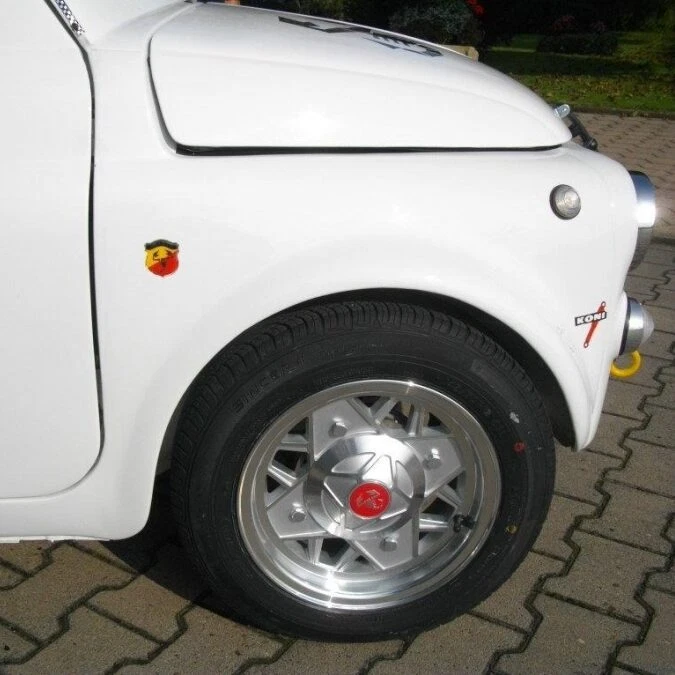 Felgen + Reifen 12 Zoll ABARTH Style FIAT 500 Nuova Oldtimer 5x12 4x190 Sommer - Bild 1 von 1