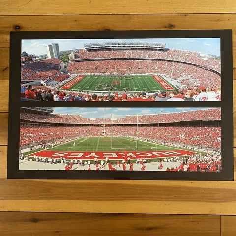 Ohio State Poster Buckeyes Football Stadium with Marching Band 24"x36" Full Size Cover