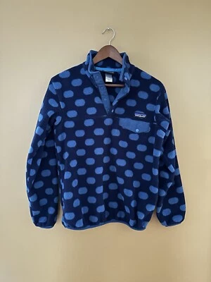 Chaqueta Pullover Patagonia Synchilla Polar Mujer XS Snap-T Azul Lunares Foto 1 de 4