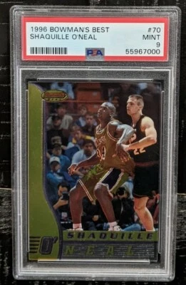 1996 Bowman's Best Shaquille O'Neal PSA 9 MINT JUST GRADED #70 Gold Kobe RC Year - Image 1 of 4