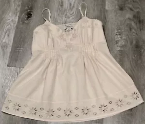 DE COLECCIÓN Y2K BANANA REPUBLIC MUJER BABYDOLL BEIGE MANTECOSO TOP HADA TALLA S ¡ENVÍO GRATUITO! - Imagen 1 de 10