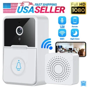 Wifi Smart Doorbell Wireless Security Intercom Video Camera Chime Door Bell Ring - Picture 1 of 9