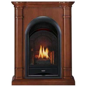 ProCom Dual Fuel Ventless Gas Fireplace With Mantel, 15K BTU, T-Stat, PCS150T-3A - Picture 1 of 3
