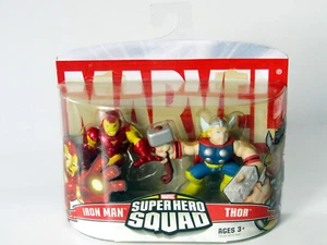 Pack 2 Figurines Marvel Super Hero Squad Iron Man & Thor Hasbro Playskool - Photo 1/1