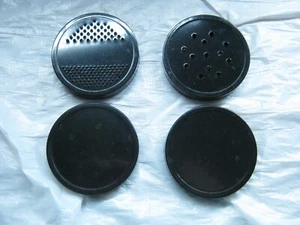 Magic Bullet Replacement Parts 4 Black Lids Covers Shaker Tops - Picture 1 of 3