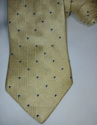 Галстук мужской Jones New York желтый геометрический 59 дюймов длина 4 дюйма ширина 100% шелк - Изображение 1 из 3