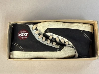 复古 20 世纪 50 年代红球喷气机高帮运动鞋带原装盒和卡片-Deadstock — 第 1/4 张图片