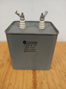 Chicago Condenser Corp 6 mf 2500 vdc Kondensator Vintage - Bild 1 von 3