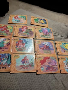 The Little Mermaid's Treasure Chest Kids Book Lot Set of 12 DISNEY PRINCESS 1992 - Picture 1 of 10