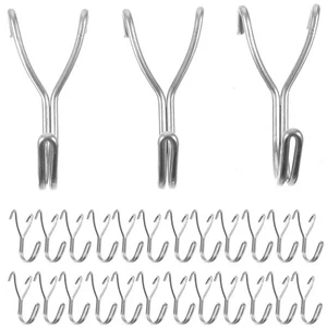 30 Pcs Peg Board Hook Hole Hooks Metal Bulk Stainless Steel Utility - Picture 1 of 12