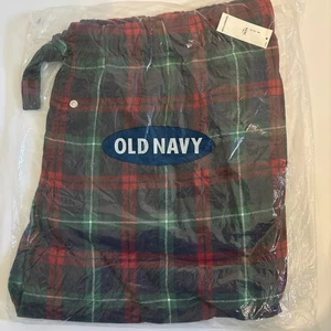 Old Navy Men’s XXXL Tall Pajama Pants Red Plaid New NWT Cabin Life Rustic - Picture 1 of 4
