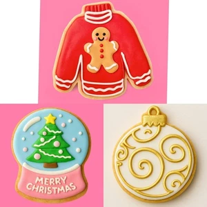 Set of 3 Christmas Cookie Cutters  - Picture 1 of 14