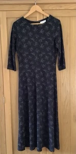 White Company Dress, Black Jersey Fabric with White Speckle, Size 12 - Picture 1 of 4