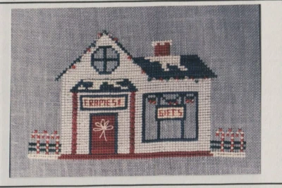 Frame & Gift Shop Christmas Village Stitchery Cross Stitch Pattern Holly House - Image 1 of 2