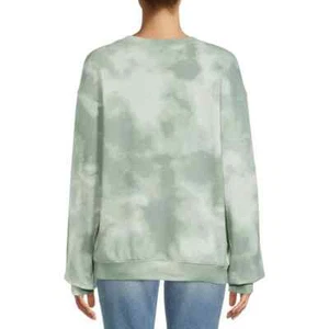 If It Were Me Women Green L Tie Dye Sweatshirt Streetwear Fleece Lined Artsy Y2K - Picture 1 of 12