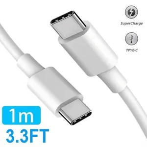 USB C auf USB C Schnellladekabel Dual Typ C Ladedaten Sync USB Kabel Leitung - Bild 1 von 5