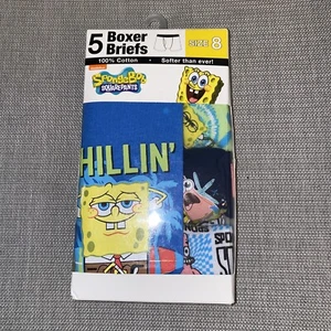 Boys' SpongeBob SquarePants 5pk Boxer Briefs - Size 8 - Picture 1 of 1