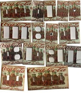 5 Cents Coke Bottles Old Poster Light Switch Outlet Wall Cover Plate Home Decor - Picture 1 of 45