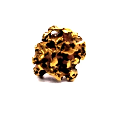 24K Gold Nugget with Stones Embedded Tie Tack/Lapel Pin - Image 1 of 4