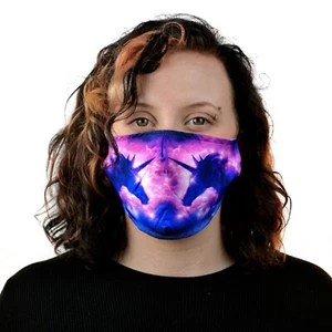 Unicorn Galaxy Tie Dye Space Style Reusable Adjustable Face Mask Covering - Picture 1 of 3