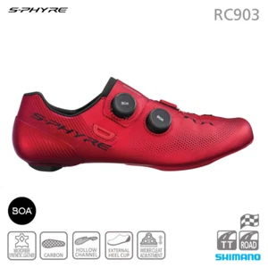 SHIMANO-RC903 SALE $349 (RRP$599) SPD SHOES RED 43E - Picture 1 of 4