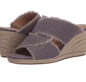 NEW Lucky Brand Madgie Espadrille Wedge Sandal Women's Size 7.5 Orchid Fringed  - Picture 1 of 6
