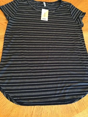 Piphany Honey & Lace 3X Oakland Te Top Shirt Ny Blue White Striped Major Unicorn - Photo 1/4