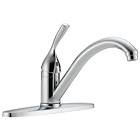 Delta Classic Single Handle Kitchen Faucet in Chrome - Certified Refurbished