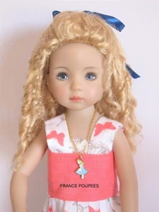 perruque boucles blondes poupée moderne collection-Tête 18/19cm (sz7/8") Effner - Photo 1/5